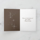 Klein meisje op een ladder die sterren schildert kaart (Binnen)