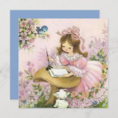 klein meisje op paddenstoel (Voorkant / Achterkant)