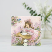 klein meisje op paddenstoel (Staand voorkant)