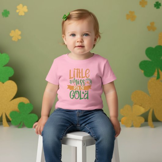 Klein Meisje Pot Met Goud St Patrick T-Shirt voor 