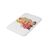 Klein meisje retro vintage pop kind badmat (Gekanteld)