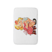 Klein meisje retro vintage pop kind badmat (Voorkant Verticaal)