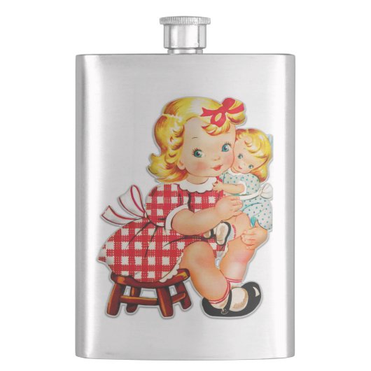 Klein meisje retro vintage pop kind flacon (Voorkant)