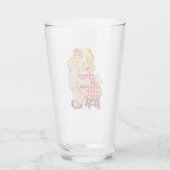 Klein meisje retro vintage pop kind glas (Achterkant)