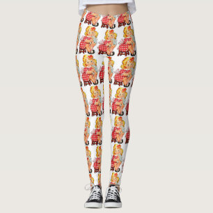 Klein meisje retro vintage pop kind leggings