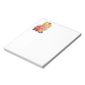 Klein meisje retro vintage pop kind notitieblok (Linkerzijde)