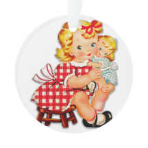 Klein meisje retro vintage pop kind