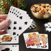 Klein meisje retro vintage pop kind pokerkaarten (Insitu)