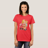 Klein meisje retro vintage pop kind t-shirt (Voorkant volledig)