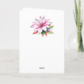 klein meisje | Roze Kerstmis Feestdagen Kaart (Achterkant)