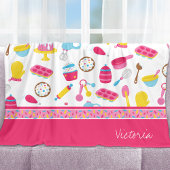 Klein meisje roze roze rokerrok Kind Fleece Deken