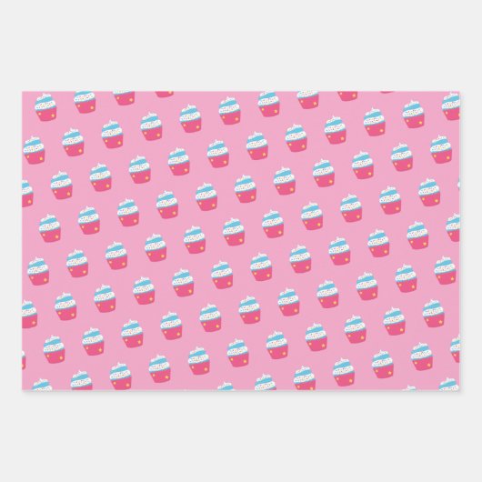 Klein meisje roze roze rokerrok Kind Inpakpapier Vel (Voorkant 3)