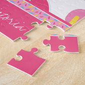 Klein meisje roze roze rokerrok Kind Legpuzzel (Zijkant)