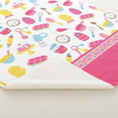 Klein meisje roze roze rokerrok Kind Sherpa Deken (3/4)