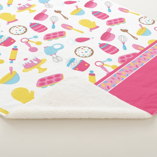 Klein meisje roze roze rokerrok Kind Sherpa Deken (3/4)