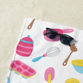 Klein meisje roze roze rokerrok Kind Strandlaken (In situ)