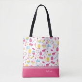 Klein meisje roze roze rokerrok Kind Tote Bag (Voorkant)