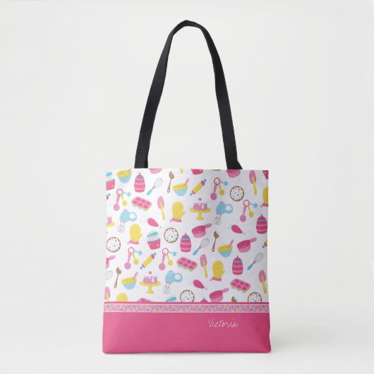 Klein meisje roze roze rokerrok Kind Tote Bag (Voorkant)
