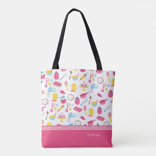 Klein meisje roze roze rokerrok Kind Tote Bag (Achterkant)