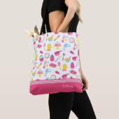Klein meisje roze roze rokerrok Kind Tote Bag (Dichtbij)