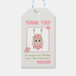 klein meisje schattige ballerina verjaardag roze f cadeaulabel