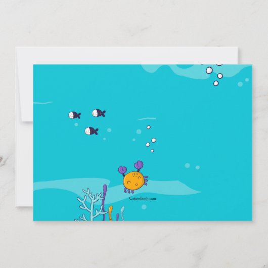 Klein meisje snorkelt kaart (Achterkant)