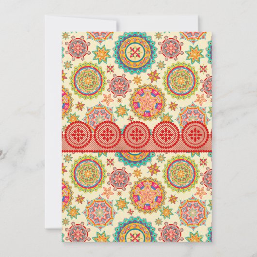 Klein Meisje Spaanse Kleding Kleurrijk Kaart (Achterkant)