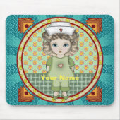 Klein meisje verpleegster muismat (Voorkant)