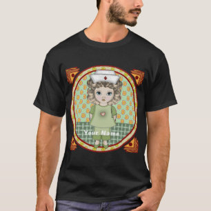 Klein meisje verpleegster t-shirt