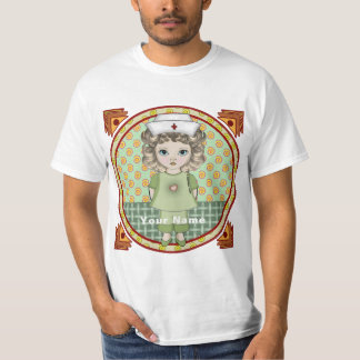 Klein meisje verpleegster t-shirt