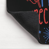 Klein Meisje Vuurwerk Grappige 4e Juli Patriottisc Muismat (Hoek)
