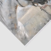 Klein meisje Witte Paard Decoupage Tissuepapier (Detail)