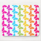 Klein meisjesachtig kleurrijk regenboog vlinderpat muismat (Voorkant)