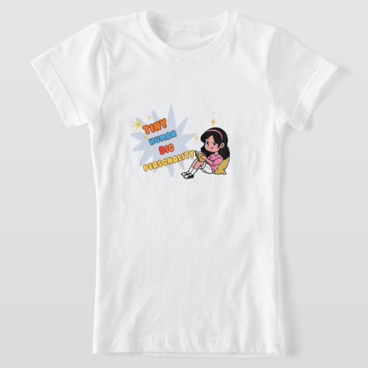 Klein Mens Groot Karakter Grappige Meisjes Kindere T-shirt (Laagn)