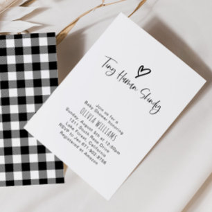 Klein menselijk Shindig minimalisme Baby shower Kaart