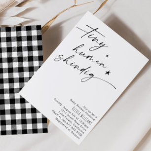Klein menselijk Shindig minimalistisch Baby shower Kaart