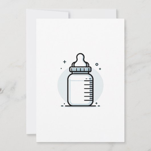 Klein menselijk Shindig minimalistisch Baby shower Kaart (Achterkant)