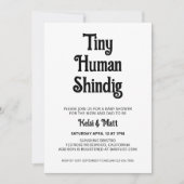 Klein menselijk Shindig modern neutraal Baby showe Kaart (Voorkant)