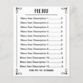 Klein menublad met bewerkbare aanbiedingen flyer (Voorkant)