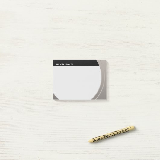 Klein metaal elke tekst en kleur post-it® notes (Op bureau)