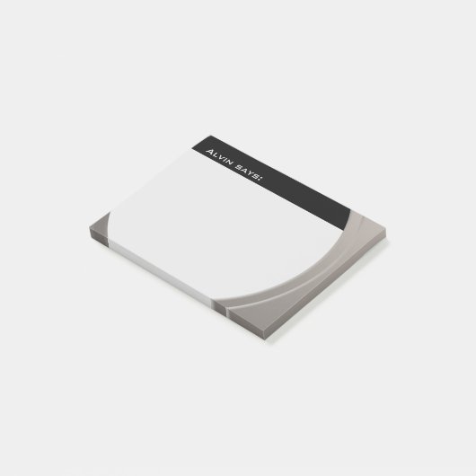 Klein metaal elke tekst en kleur post-it® notes (Schuin)