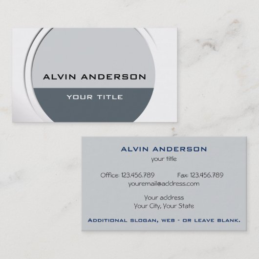 Klein metaal  elke tekst en kleur visitekaartje (Voorkant / Achterkant)