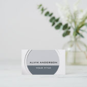 Klein metaal  elke tekst en kleur visitekaartje (Staand voorkant)