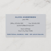 Klein metaal  elke tekst en kleur visitekaartje (Achterkant)