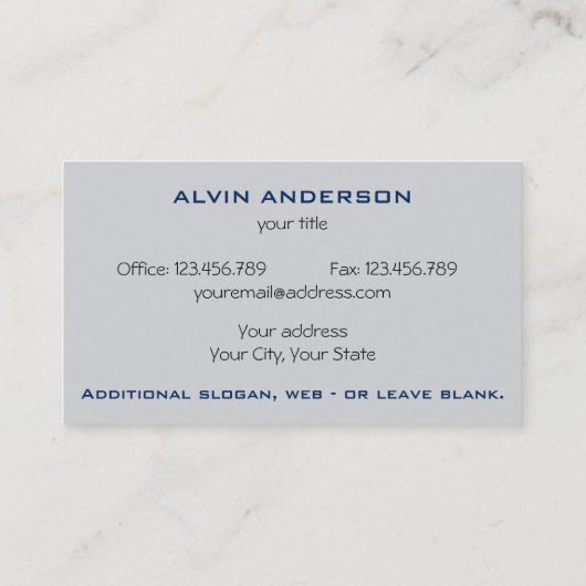 Klein metaal  elke tekst en kleur visitekaartje (Achterkant)