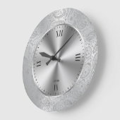 Klein metaalzilver en  paisley grote klok (Hoek)