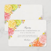 Klein Mielie Citroen Bloem Bruidsregistratie Inste Informatiekaartje (Voorkant / Achterkant)