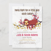 Klein Mignon Lui Lazend Slaap Luiaard Baby Borrel Kaart (Voorkant)