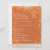 Klein Mini Oranje Kanji Love Swirl Wedding Kaart (Voorkant)