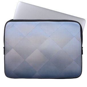 Klein modern, gecontroleerd metaal blauw laptop sleeve